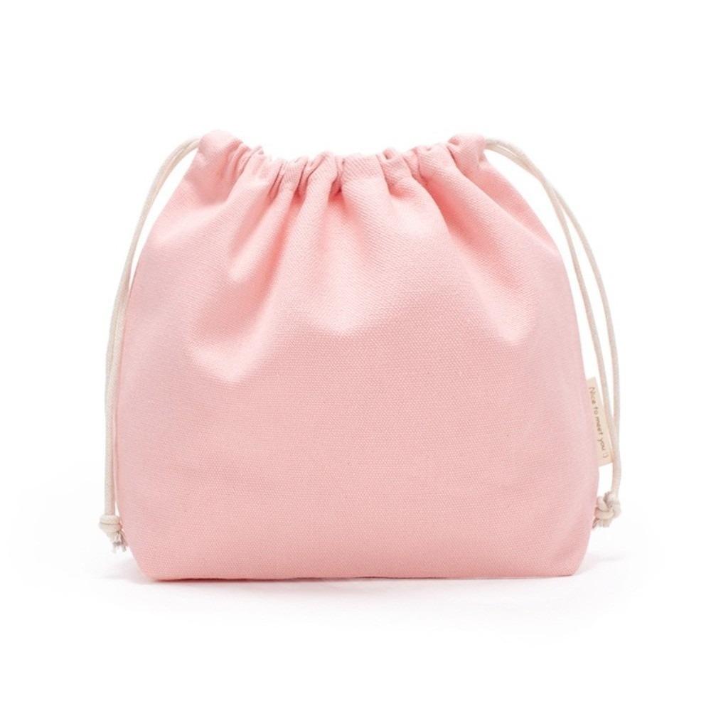 Multi-Use 27*20cm Drawstring Storage Bag Reusable Solid Color Canvas Bag Jewelry Bag for Candy Gift Package