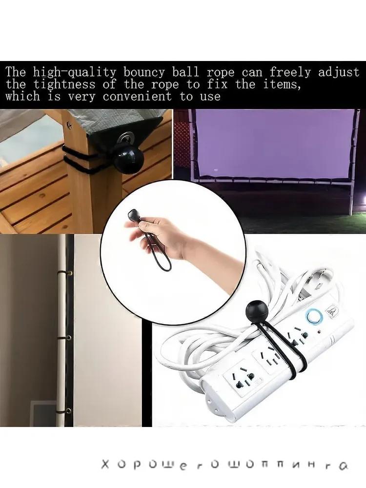 20 buc 10cm Coardă Elastică cu Bilă pentru Fixarea Cortului de Exterior Pentru Depozitare și Legare