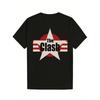 Men's The Clash Vintage Band T-Shirt - Iconic Logo with Red Star & White Stripe Print - Black Retro Punk Rock Tee for Concerts, Casual Wear & Music