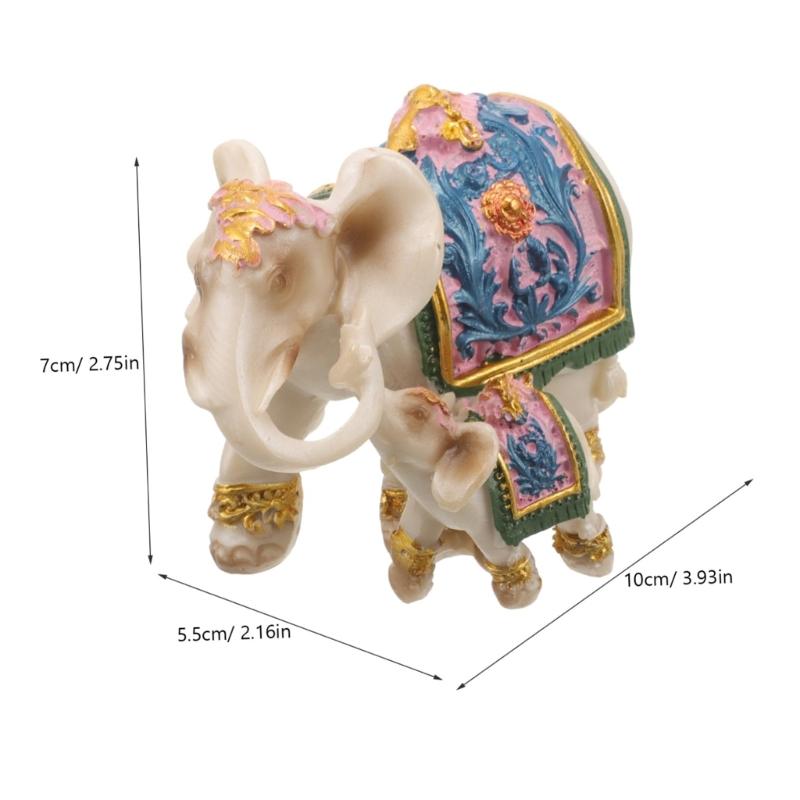 Harze Handwerk Dekore Vintage Mutter und Baby Elefant Figur Wohnzimmer Büro Regal Display Heimdekoration Geschenk
