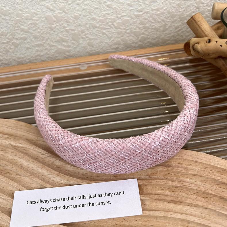 

Женский розовый летний широкий обруч для волос 2023: Головной убор Sweet Temperament для умывания лица