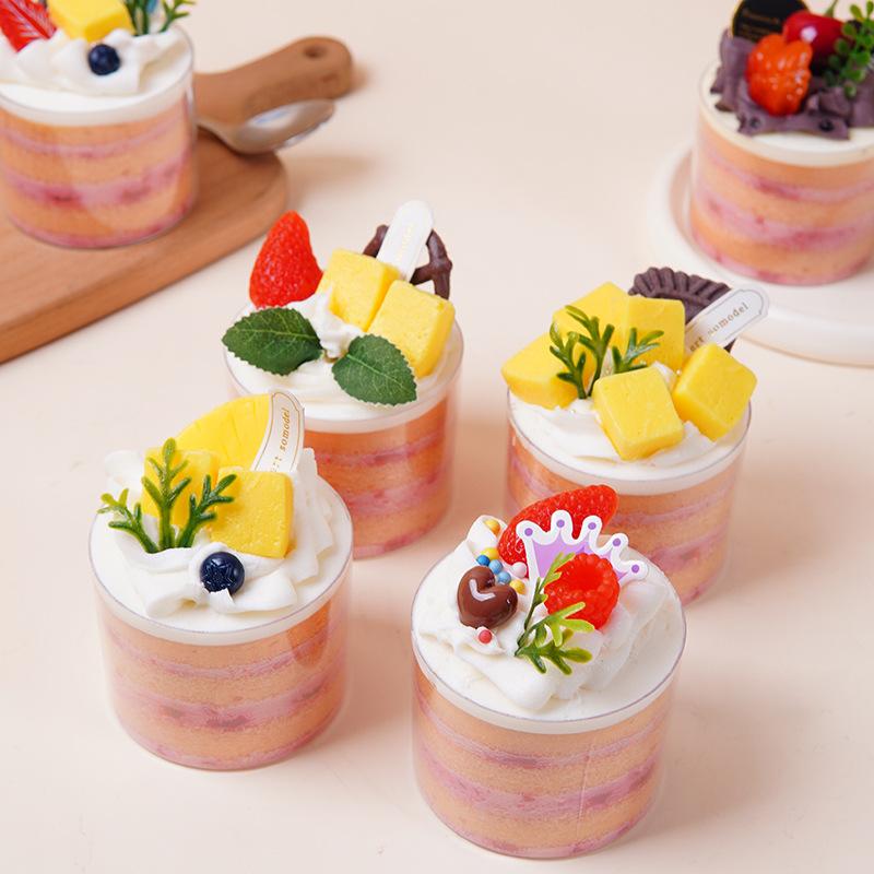 Artificial Ice Cream Cakes Fake Cake Model Pudding Cup Dessert Wedding Party Decoration Cake Shop Display Props Ornament