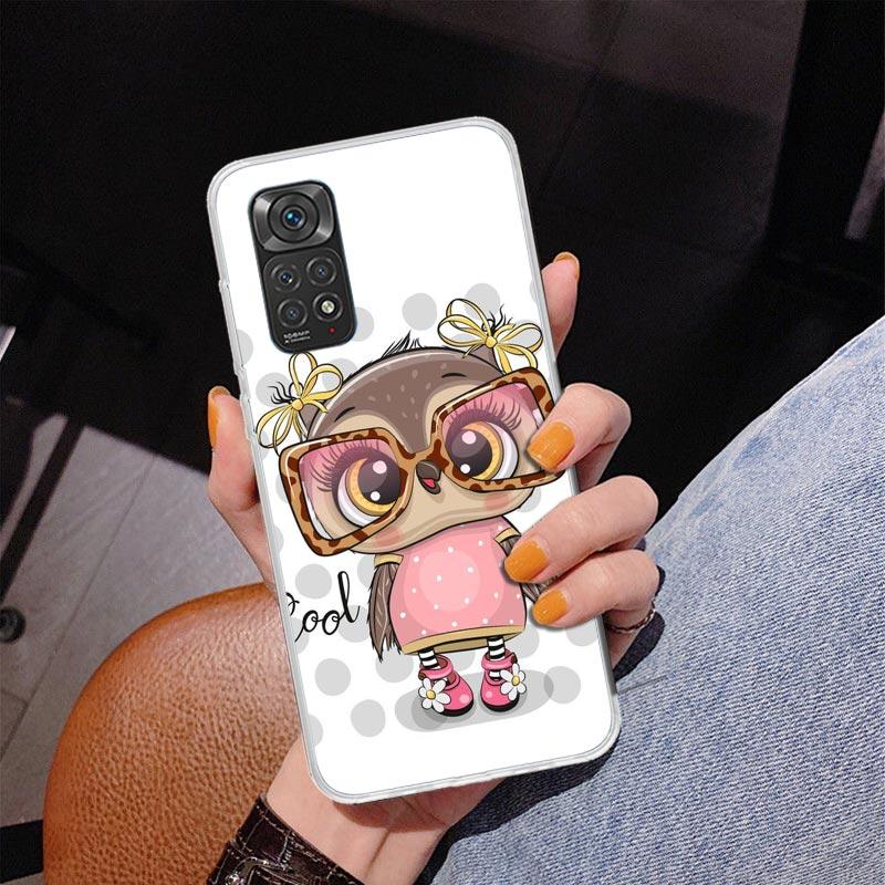 Cute Owl Hearts Lover Phone Case For Xiaomi Redmi Note 15 14 13 12S 12 11 Pro Plus 14S 11S 11E 10 10S 11T 5G Personalized Cover