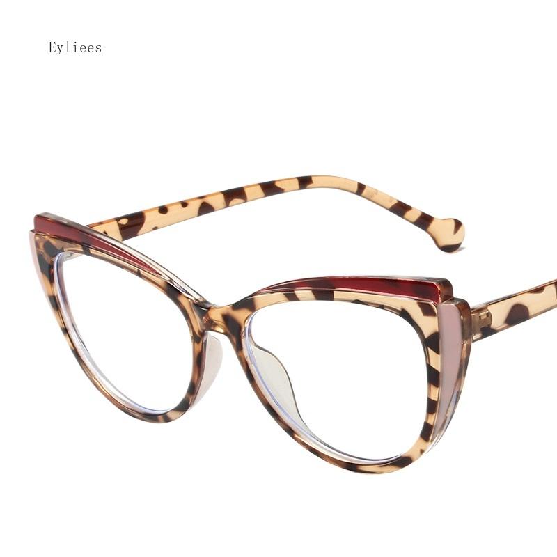 Cat Eye Blue Light Blocking Optical Glasses Frame for Computer Use Stylish Square Eyeglasses Retro Glass Eyewear for Men And