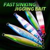 80g/100g/150g/200g/250g Luminous Vertical Trolling Boat Fishing Metal Jigs Lure Slow Jigging Lure Bait