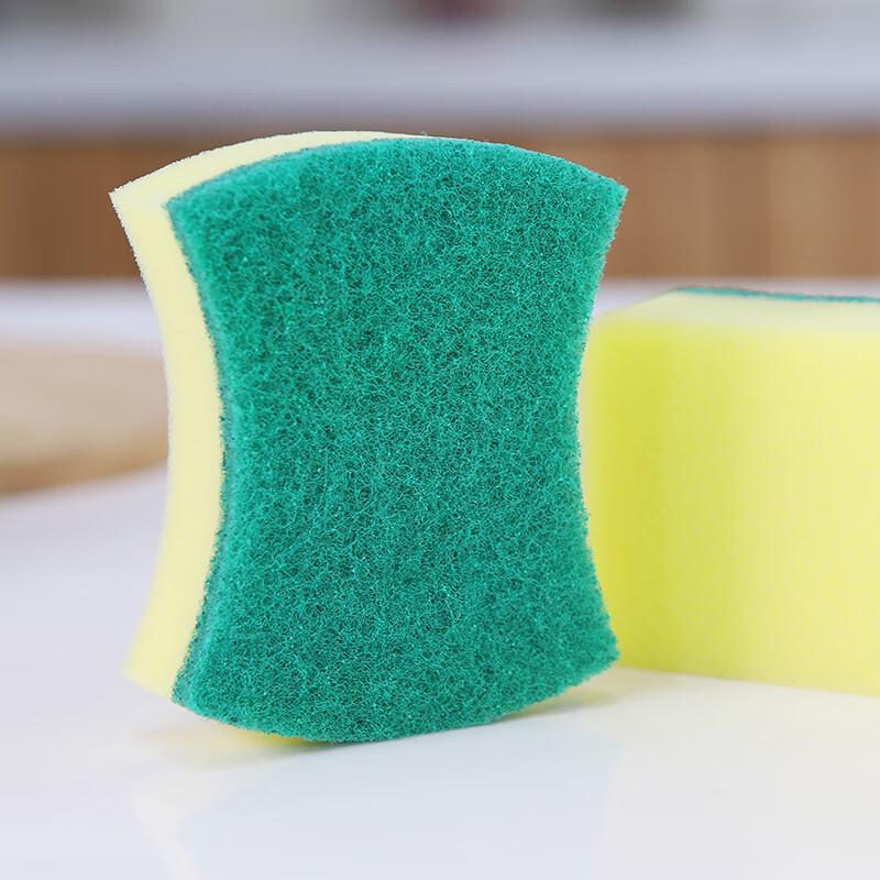 Grassy Field Waist-Shaped Double-Sided Kitchen Sponge Scouring Pads - 5 Pack