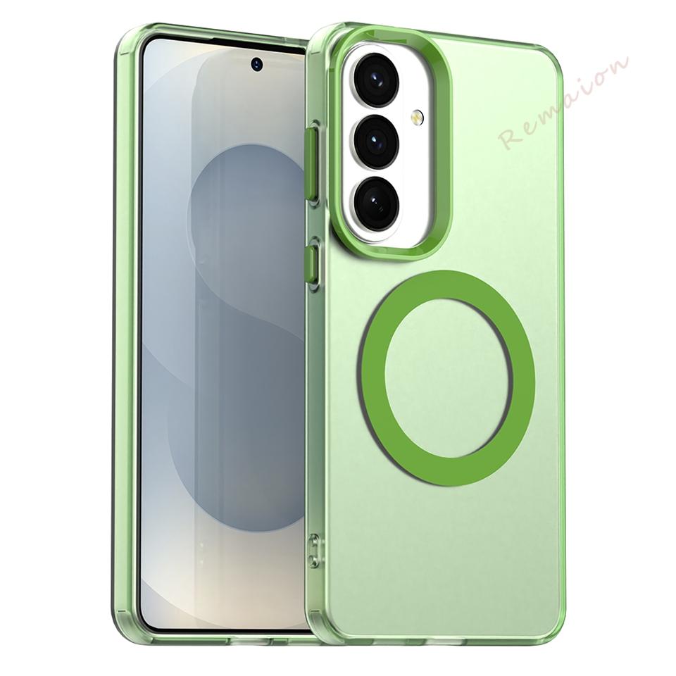 Cute Magnetic Phone Case for Samsung Galaxy S26 S23 S24 S2 FE Ultra A6 A36 A37 A7 A16 A17 A07 Clear Protector Cover