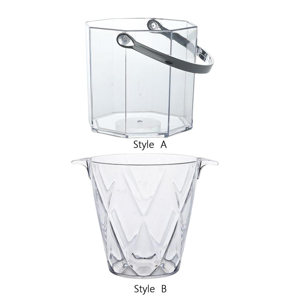 Acrylic Ice Bucket Ice Container Drink Chiller Portable Ice Tub Beverage