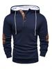 Autumn and Winter Men's Solid Color Jacquard Hooded Sweatshirt Loose Sports Casual Top Jacket