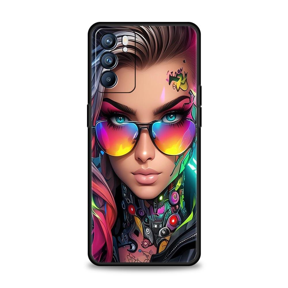 Hot Girls Phone Case For Oppo A17 A31 A54 A57 A78 A79 A98 Find X5 X6 Reno 6 7 8 10 11 12 13 F Pro 5G Soft TPU Cover Fundas Capas