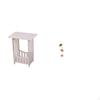 Bedside Table with Metal Leaf Sculpture Creative Nordic Ornament for Hotel Room Balcony And Home