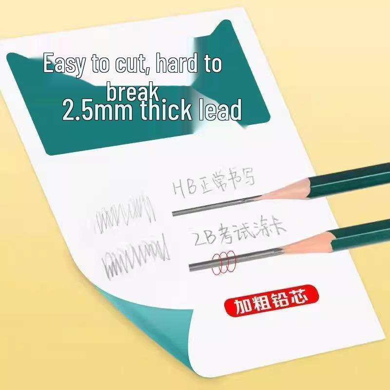 Eco-Friendly Wooden Green Tangerine 2B HB Pencil for Students and Daily Writing