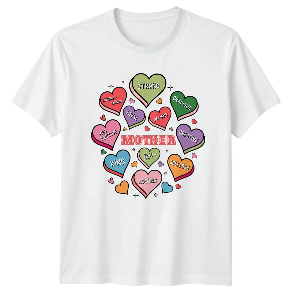Mothers Day Hearts TShirt Strong Gracious Loving Protective King S