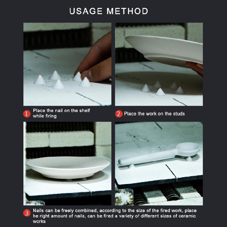 10/50/100Pcs 15mm Ceramic Nails Strong Support Pin For Pottery And Craft Project