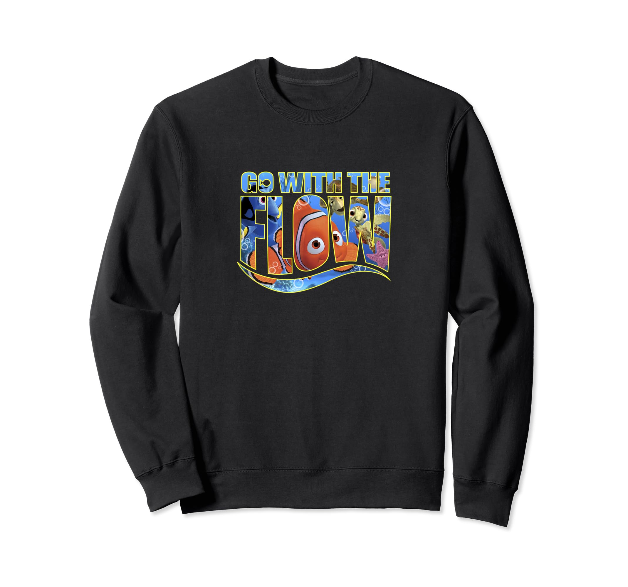 

Disney Pixar Finding Nemo Go With The Flow logo sweatshirt