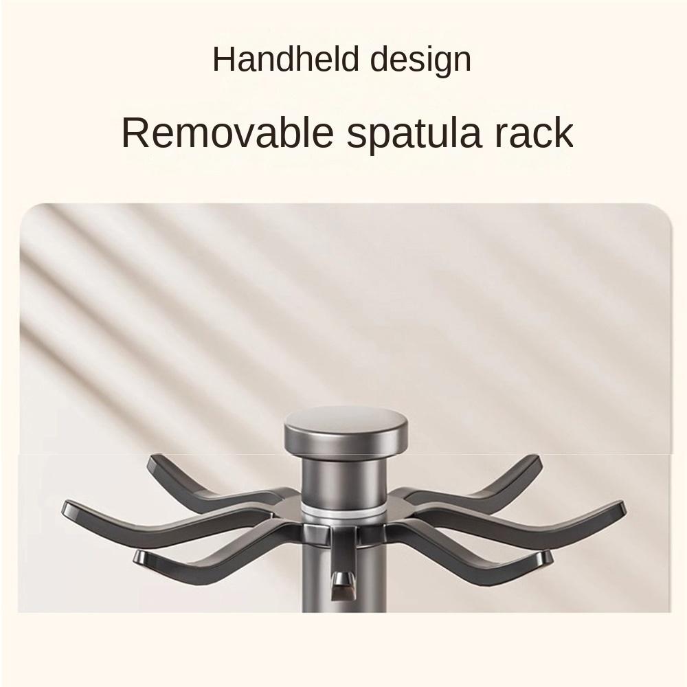 with Water Tray Countertop Flatware Organizer 360 Degree Rotating Flatware Storage Rack  Spoons