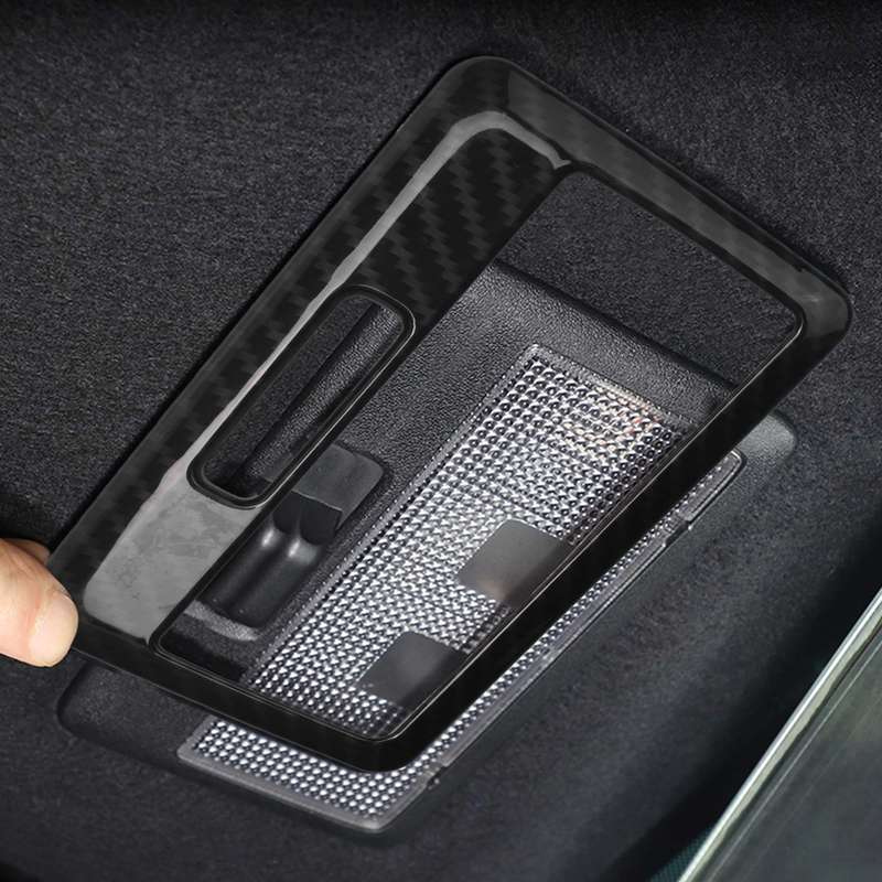 M63K-Car Front Roof Reading Lamp Decorative Trim Frame For Toyota 86 Subaru BRZ 2012- carbon fiber pattern