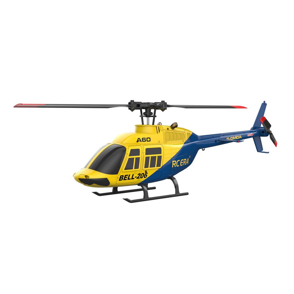 RC ERA A60 4-Kanal Hubschrauber Maßstab 1/42 BELL-206 Optische Fluss-Positionierung 10 Min. Flugzeit 2,4G 120M 6-Achsen-Gyroskop Bürstenloses Flugzeug
