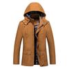 Men's Spring and Autumn Slim-fit Hooded Medium and Long Jacket, Men's Korean Version of Youth Pure Cotton Large-size Coat