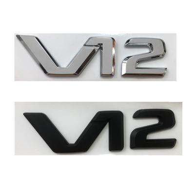 Chrome Black V12 V 12 Letters Sides Fender Badges Emblems for Mercedes Benz MAYBACH S500L S600L S63 S65 S65L AMG FF70