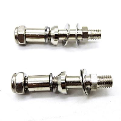Pair Chrome Motorcycle Turn Signal Mirrors Adapter Mounting Bolt Kits 8MM To 10MM For Harley Softai Fatboy XL1200 Cruiser Chopper