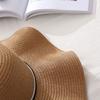 Spring Summer Pearls Strap Straw Hat French Style Women's Sun Hat Folding Straw Hats  Female
