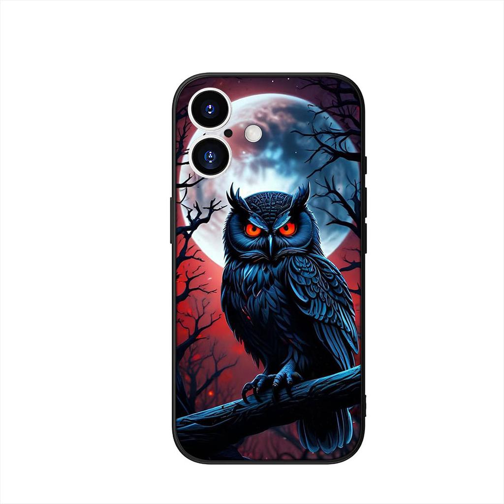 Owl Cartoon Phone Cover Case for Apple iPhone 16 15 14 Plus 13 12 Mini 17 Pro Max + 16E Air 16+ ProMax Casing