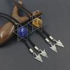 Cool Hexagram Tie Necktie Braided Shoestring Tie Western Necktie Necklace Male Rodeos Costume Accessory