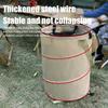 Camping Trash Can Pop-up Circular Storage Pail Canvas Foldable Recycling Bin Outdoor Garbage Garden Yard Garbage Bag