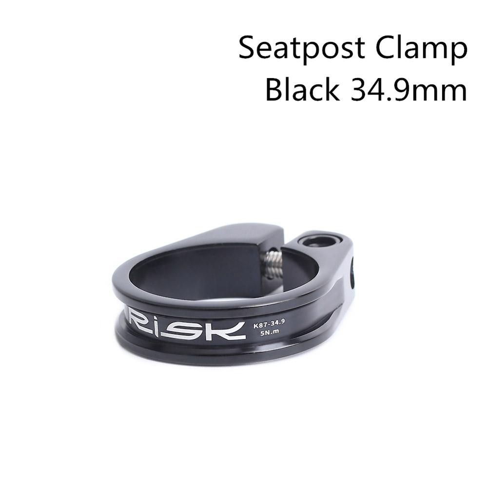 

Bicycle Locking Seatpost Clamp Aluminum Alloy Mountain Road Bike Quick Release Seat Post Tube Clip black 34.9mm Seatpost Clamp#1
