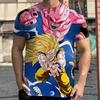 2026 Summer Dragon Ball Retro Fitness T-shirt Men's Oversized 3D Printed Short-sleeved Family Unisex Children's Sports Shirt