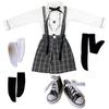 GeekDwarf Doll Clothes Figure Beautiful Girl Gal Casual Outfit with JK and Socks Set of [6-Piece Set] 1/3 Outfit, Sneakers, Uniform, Overalls,