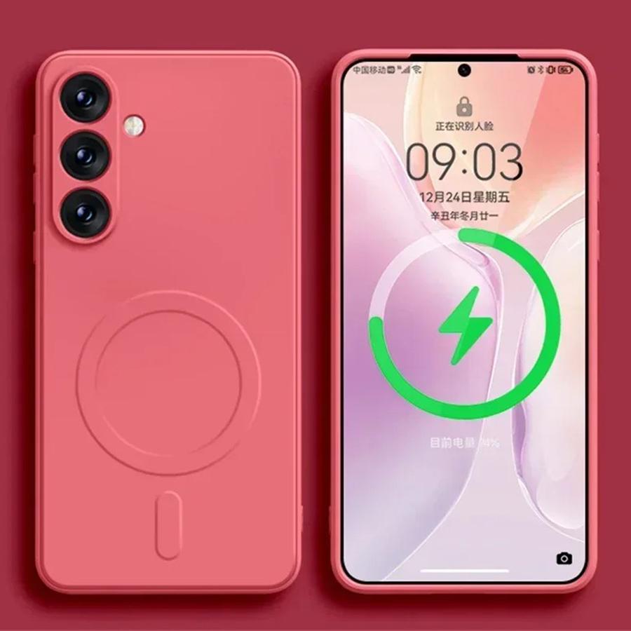 For Magsafe Liquid Silicone Magnetic Wireless Charge Case For Samsung Galaxy S26 S25 S24 Ultra S23 S22 S21 A55 A15 A35 A05 Cover