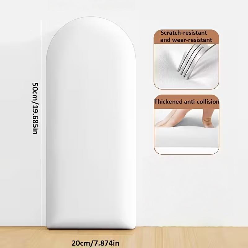 1PC 20X50CM Simplicity Anti-collision Wall Mat Soft Bag Children's Bedroom Bed Headboard Self-adhesive Soft Bag Wall Enclosure