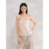 Vintage Polka Dot Lace-up Sling Vest Women's Summer Tulle Adjustable Outer Wear Versatile Comfortable Casual Pure Desire Top