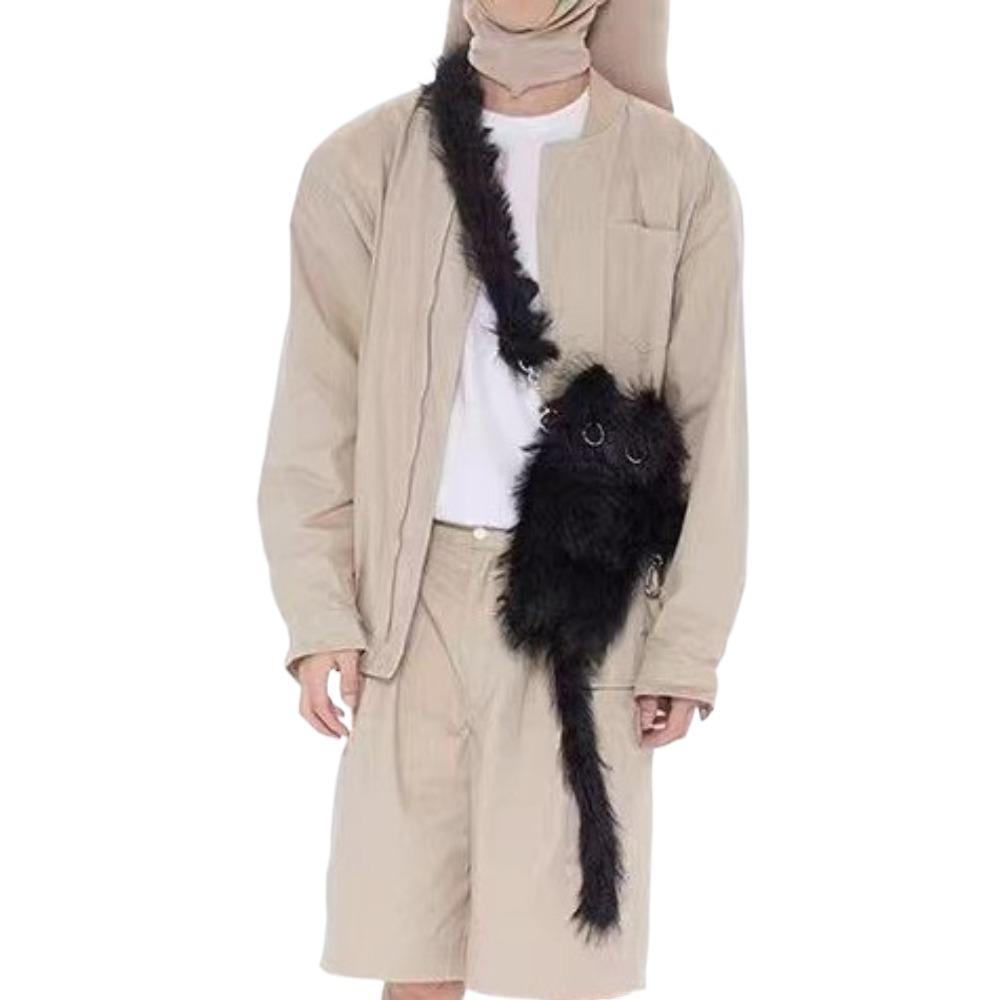 

Toy Cat Rabbit Bag Fluffy Scarf Crossbody Bag Personality Y2k Shoulder Bag Unisex Style B Small