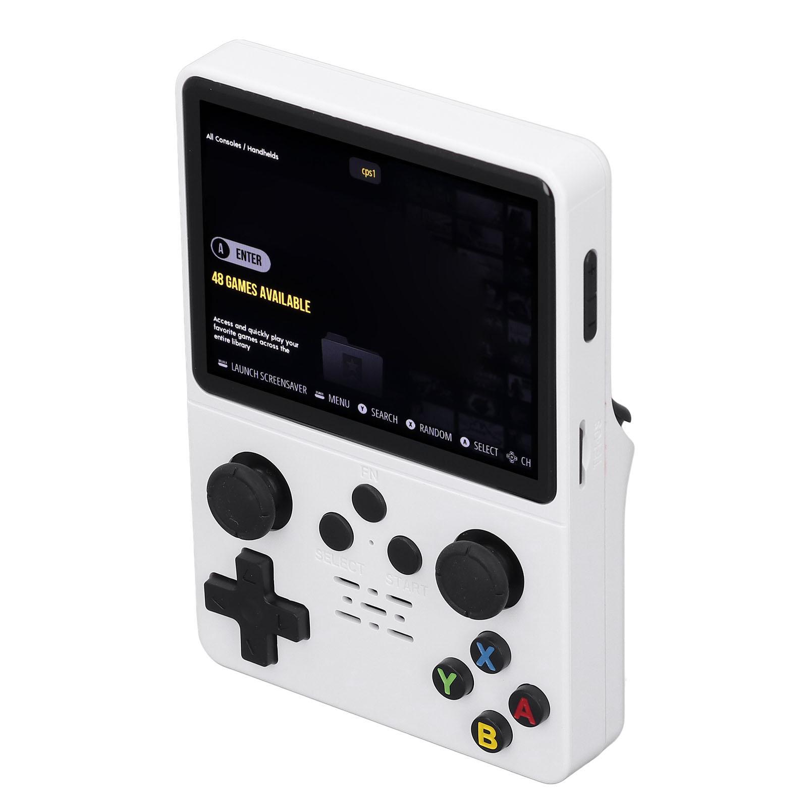 

Портативная игровая консоль R35s с экраном IPS 3,5 дюйма, ретро-портативный игровой плеер для Linux с открытым исходным кодом белый