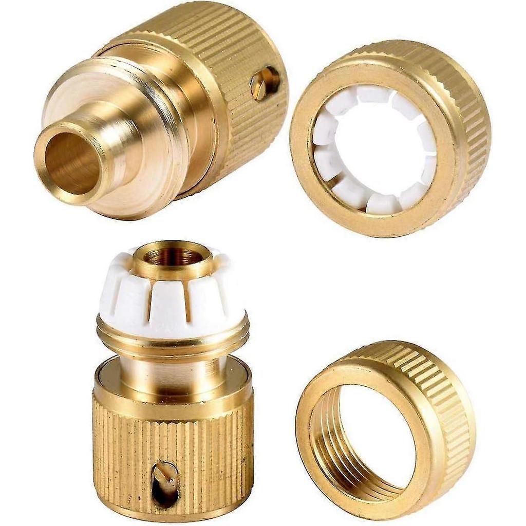 4pcs Brass Hose Connector Hose Quick Connector 1/2 Inch Garden Hose Quick Connector Quick Connector For Arro Hoses - DD