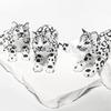 3D-gedrucktes Schneeleoparden-Modell Simulation Mehrgelenkig bewegliche Wildtier-Figuren Miniaturen Heimdekoration Handwerk Figuren