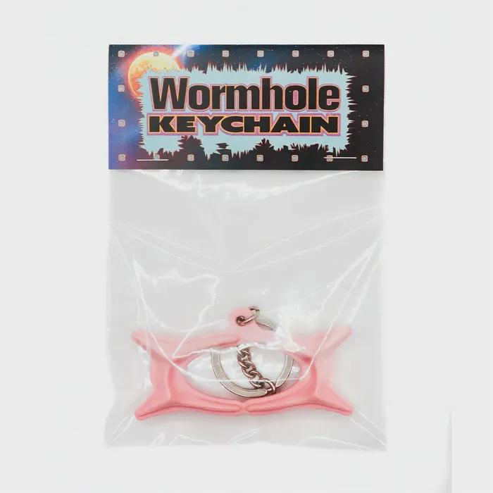 WORMHOLE LOGO KEYRING L PINK