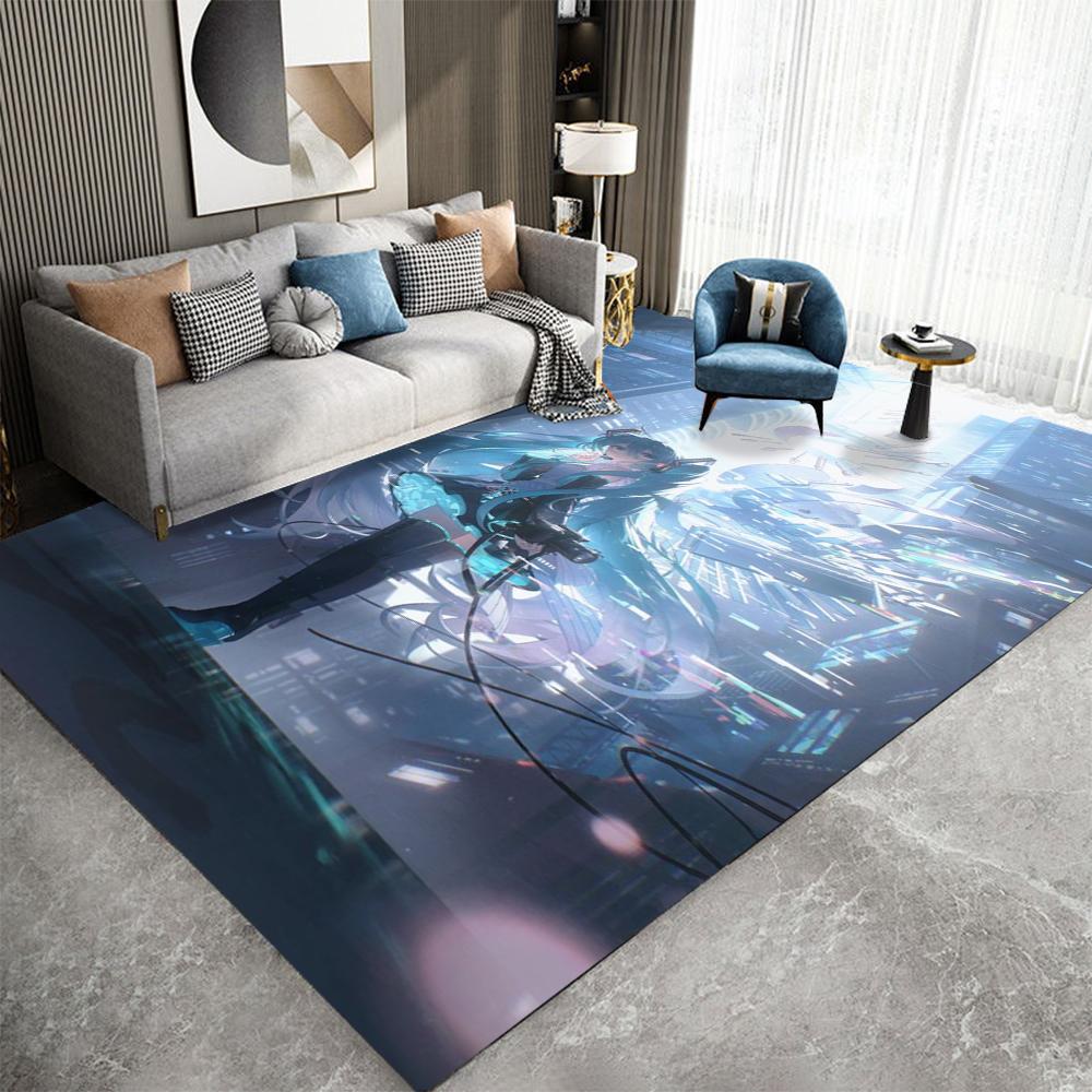  Anime Carpet Cartoon Living Room Bedroom Kitchen Sofa Table Balcony Rug Non-slip Washable Mat Exquisite Home Ornaments