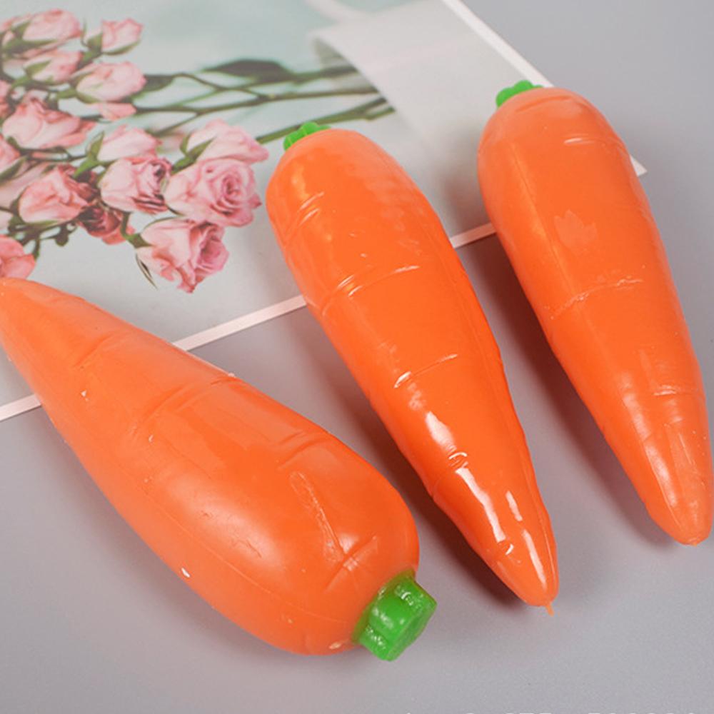 Bai Fen Bai Toys Carrot Carrot Squishies Toy Stress Ball Toy Sensory Simulation Food Stress Relief Squeeze Toy For Adult Easter Basket Stuffers