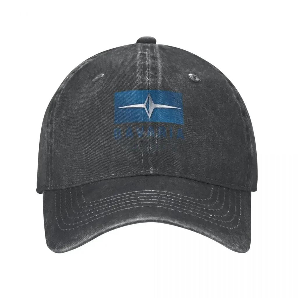 Bavaria Yachts Blue Silver Logo Baseball Caps Snapback Denim Fabric Hat Outdoor Adjustable Casquette Hip Hop Baseball Cowboy Hat