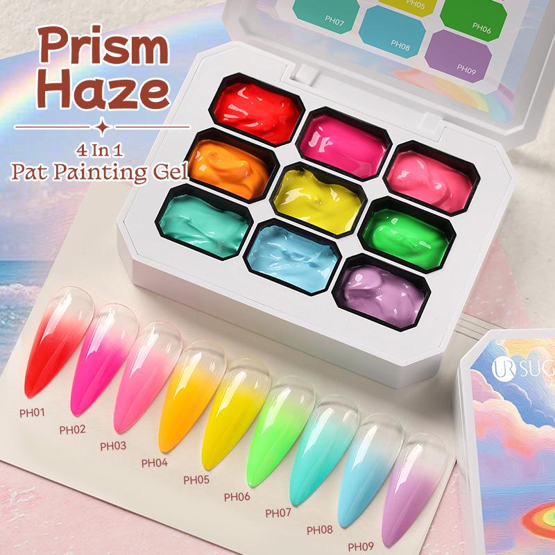 URSUGAR High-Saturation Gradient Gel Nail Art Palette