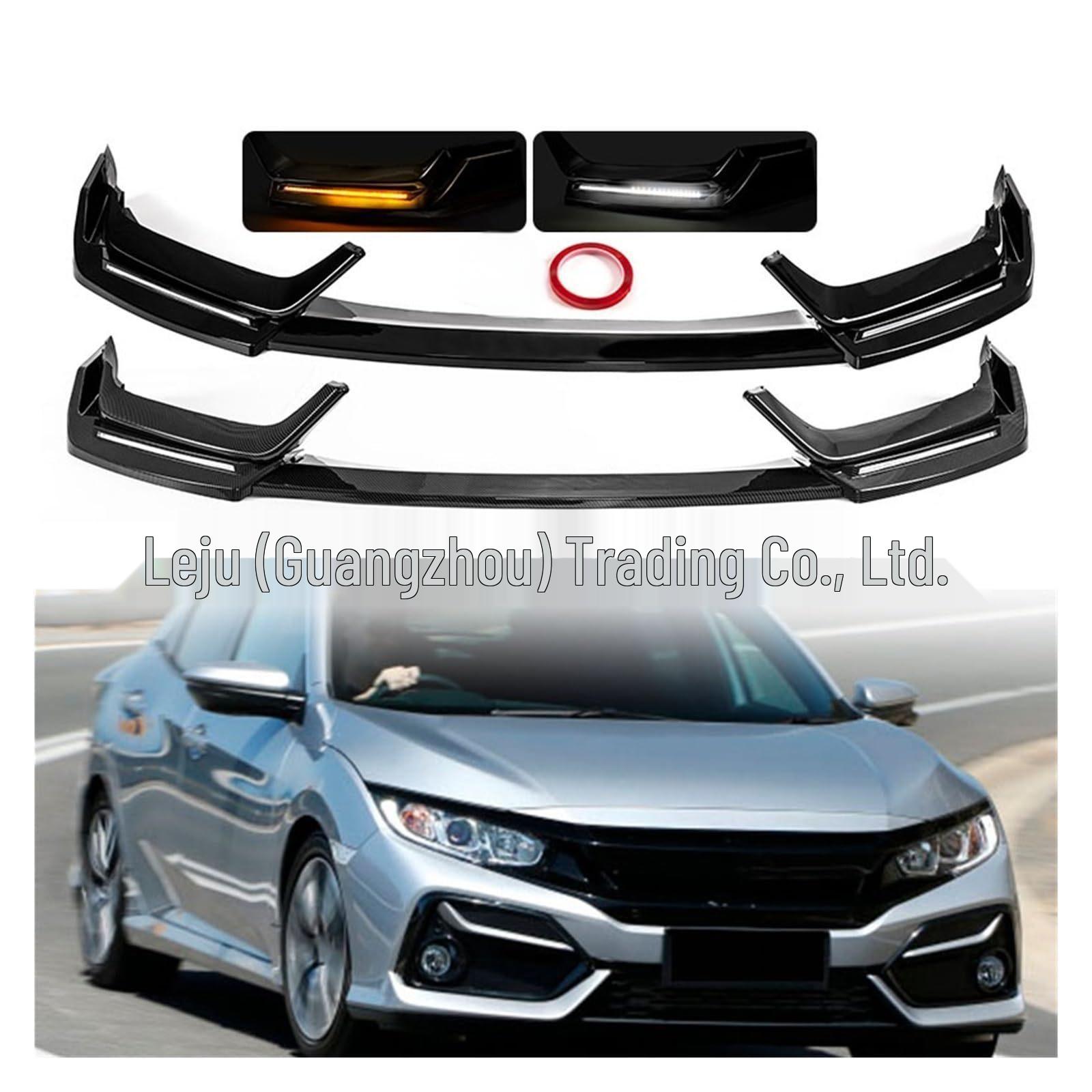 Передний спойлер (губа) и обвес для модификации Honda Civic Hatchback 2017-2021