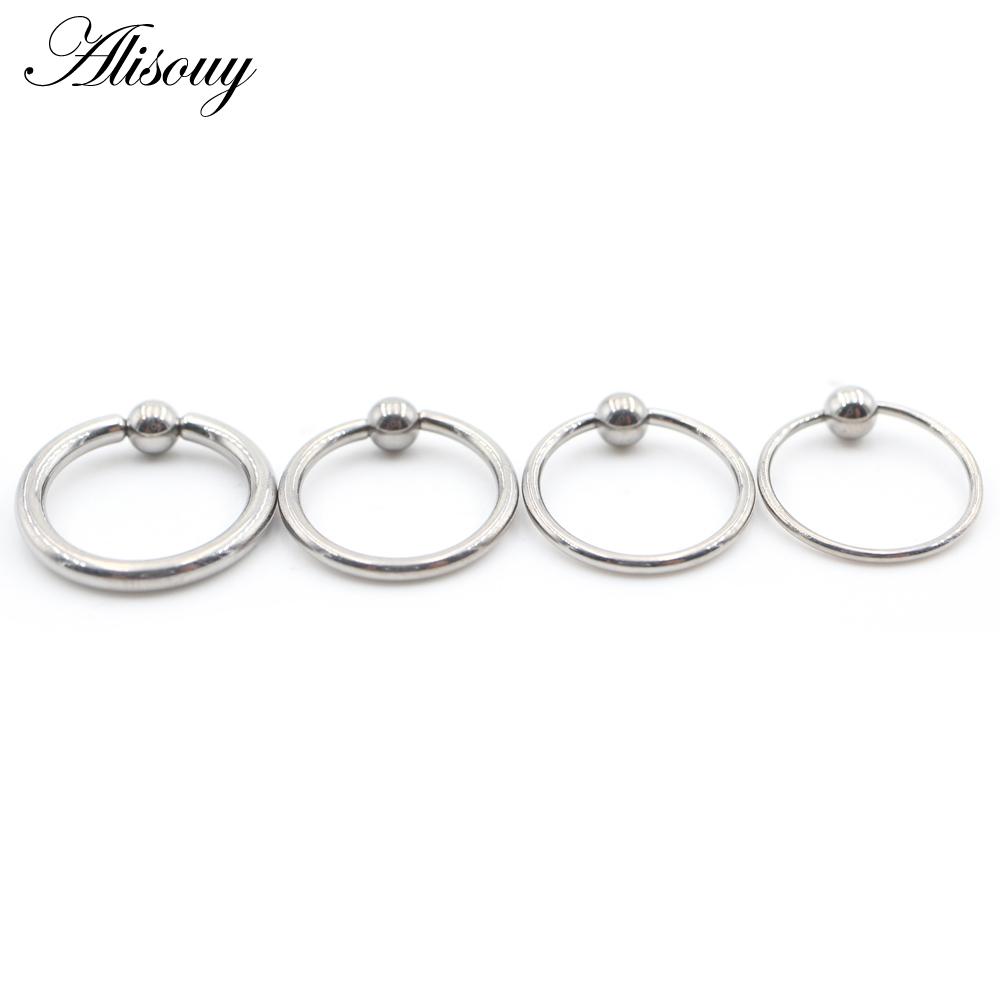 Alisouy 1st G23 Titanium Captive Hoop BCR Ögonbryn Tragus Stängning Bar Läppar Näsringar Öronsegment Piercing Kroppssmycken