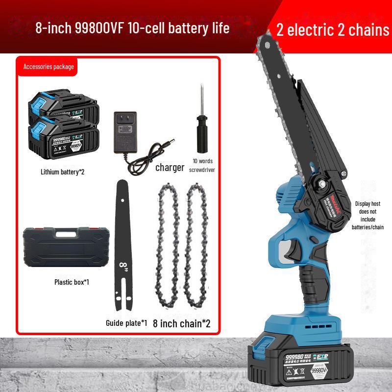 Przenośna bezszczotkowa akumulatorowa piła łańcuchowa - Akumulatorowa piła do przycinania litowo-jonowa do użytku jedną ręką