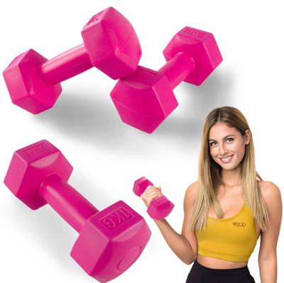 4FIZJO HEXAGONAL Dumbbells - 2 Pcs Pink 1kg