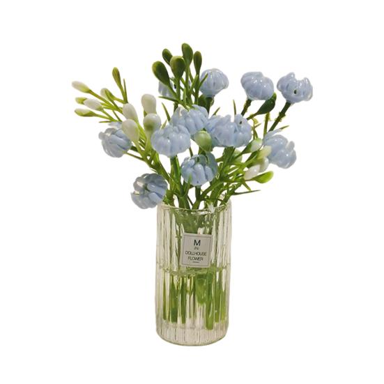 

0.0458333333333333 0.05 Miniature Dollhouse Flower with Vase Dollhouse Bouquets Accessories Mini синий