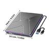External Disc Drive with Color Lighting USB3.0 Type C Port 24X Burning Fast Speed Data Transfer for PC Laptop